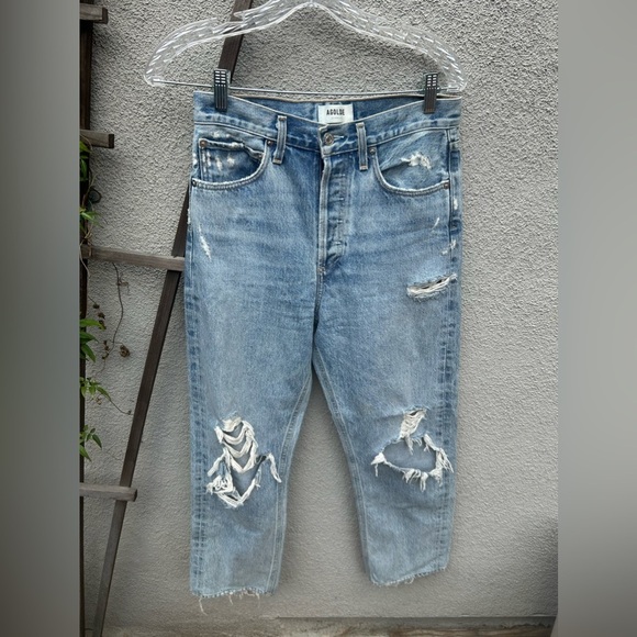 AGOLDE 90s Mid Rise Loose Fit Jean in Fall Out Size 25 High Rise Slouchy Baggy - Picture 6 of 11